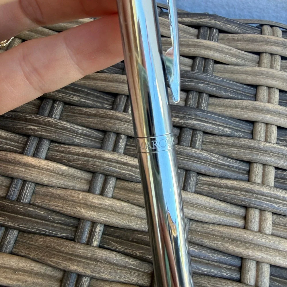 Marquis Waterford Arcadia II Dollar Sign Emblem Chrome Ballpoint Pen w Box